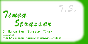 timea strasser business card